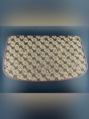 Gherardini Florence – Monogram Canvas and Leather – Archival Clutch – Medium